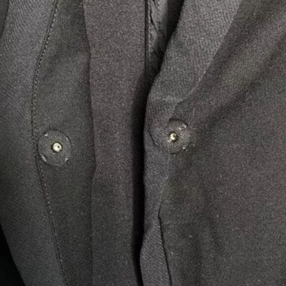 Eileen Fisher Black Blazer Stretch Crepe Jacket Career Petite Small Minimalist - Picture 3 of 7